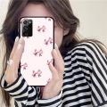 Korean Cute Pink Bow Phone Case For Samsung Note 8 9 10 20 pro plus lite M 10 11 20 30 21 31 51 A 21 22 42 02 03. 