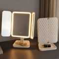 Trifold Makeup Mirror LED Lights Dorm Dressing Mirror Beauty Light up your fill light with Smart Complementary Makeup Mirror Trifold. 