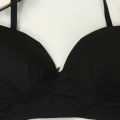 Black Cotton Foam Wireless Bra for Women - Adjustable Straps, Multiple Sizes (32B-38B). 
