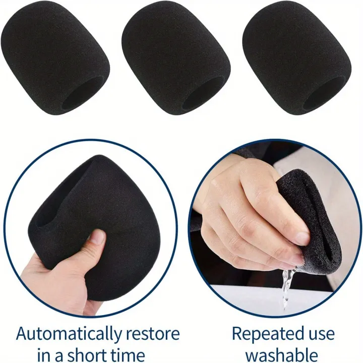 6pcs/pack%20New%20Style%20Microphone%20Cover%20-%20Foam%20Mic%20Covers%20Windscreen%20Suitable%20for%20Most%20Standard%20Handheld%20Microphone%20-%20Image%204