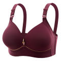 New Non-magnetic Thin Cup Glossy Fat Mm Bra Large Size No Underwire Comfortable Breathable Gathered Women's Underwear. 