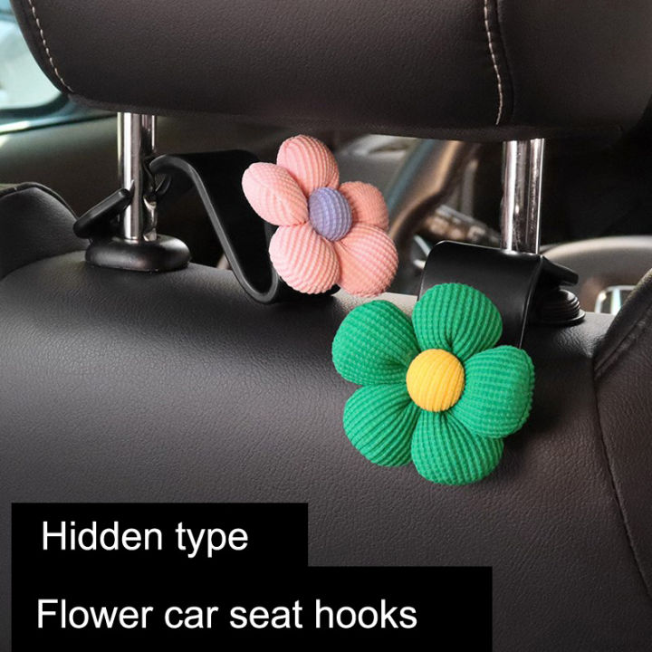 2PCS%20Cute%20Cartoon%20Flower%20Car%20Seat%20Back%20Hooks%20Storage%20Vehicle%20Headrest%20Organizer%20Hanger%20for%20Groceries%20Bag%20Handbag%20Auto%20Decor%20-%20Image%204
