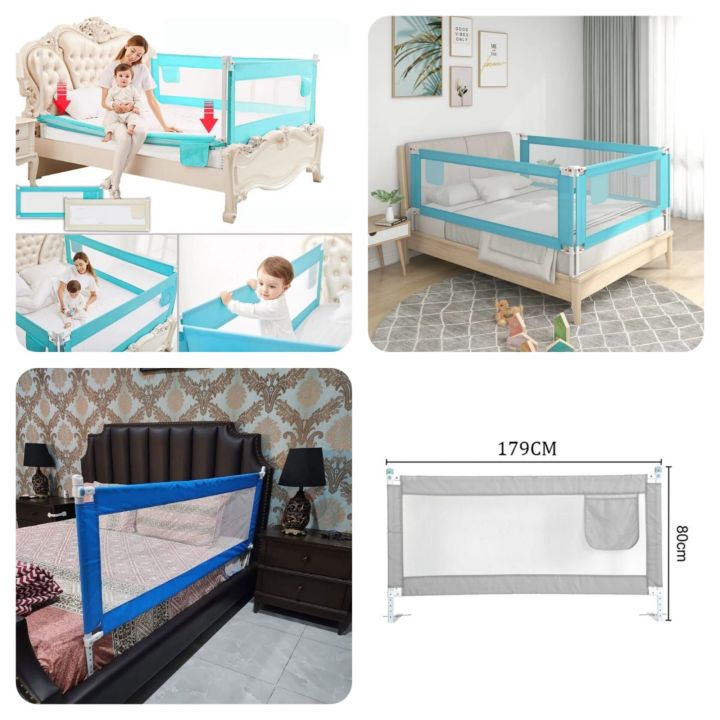 Safety Bed Rail For Children Bed Rail for Toddlers, 59-in Extra Long, Portable Safety Bed Guardrail w/Double Safety Child Lock, Foldable Baby Bed Rail Guard, Fit King & Queen Full Twin Size Bed Mattress