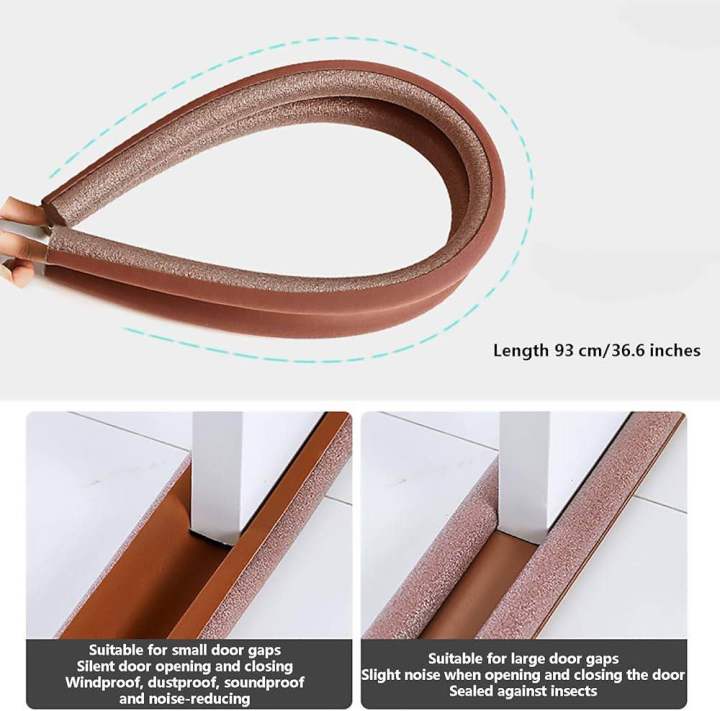 Dedicated%201Pcs%20Door%20Bottom%20Sealing%20Strip%20Under%20Door%20Draft%20Stopper%20Wind%20Noise%20Acustic%20Foam%20Blocker%20Insects%20Door%20Stopper%20Holder%20-%20Image%204