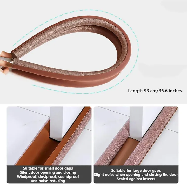 Dedicated%201Pcs%20Door%20Bottom%20Sealing%20Strip%20Under%20Door%20Draft%20Stopper%20Wind%20Noise%20Acustic%20Foam%20Blocker%20Insects%20Door%20Stopper%20Holder%20-%20Image%204