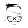 KAMMPT Cat Eye Women Glasses New Fashion Oversized Non-prescription Eyewear Trendy Luxury Brand Designer Party Spectacles. 