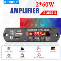 120W 50W Amplifier Bluetooth 5.0 MP3 WAV Decoder Board DC 12V Wireless Car USB MP3 Player Module TF Card Slot USB FM With Remote.