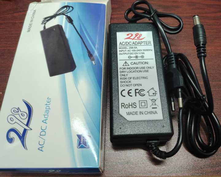 12V 5A AC/DC Adapter With Power Code