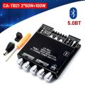 TB21 TPA3116D2 Original 32pin Flagship Audio Chip 50W + 50W + 100W Sub-Woofer Amplifier Bluetooth 5.0 USB AUX Audio Input 2.1 Base Treble 12V~24V DC Supply Similar ZK-TB21 CA-TB21.