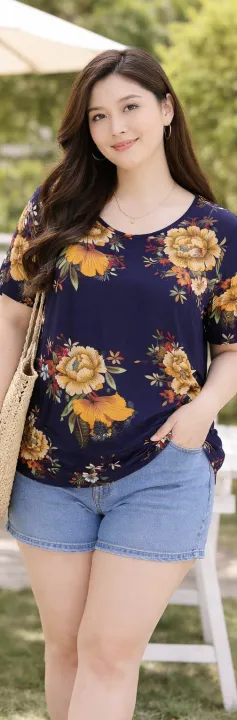 SHEIN%20Chiffon%20Floral%20Blouse%20for%20Women%20Plus%20Size%200XL%20(Chest%20Up%20to%2042%E2%80%9D)%20*Soft%20Lightweight%20Casual%20Summer%20Top%20*Elegant%20Loose%20Fit%20Ladies%20Shirt%20Authentic%20-%20Image%203