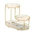 Makeup Storage Rack, Cosmetic Storage Shelf, Makeup Organizer, Dressing Table, Makeup and Perfume Organizer, 3 round Floors 1 round floor. 