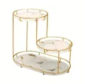 Makeup Storage Rack, Cosmetic Storage Shelf, Makeup Organizer, Dressing Table, Makeup and Perfume Organizer, 3 round Floors 1 round floor. 