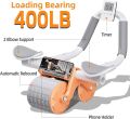 Abs Roller With FREE GIFT of Digital Timer -Home gym Fitness Wheel Training Abdominal Roller Wheel  Push-up Tool. 