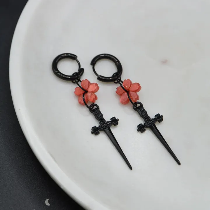 Punk%20Black%20Sakura%20Blade%20Earrings%20Gothic%20Cherry%20Blossom%20Sword%20Pendant%20Small%20Hoop%20Earrings%20Japanese%20Jewelry%20-%20Image%206
