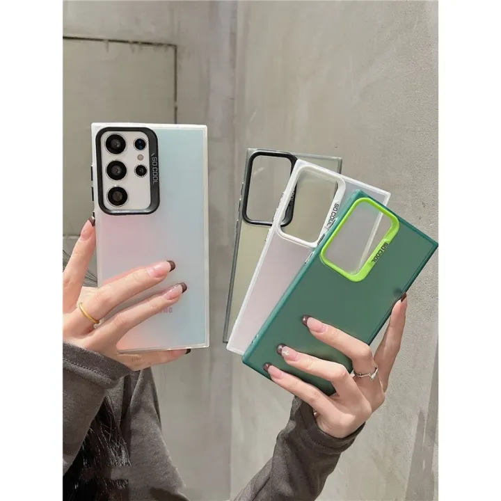 Gradient color case Samsung S24 S22 S23 S21 Ultra Plus Fe + high-end and good looking protective case # SM01