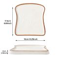 1Pc Ceramic Bread Shaped Breakfast Plate Toast Dishes Salad Fruit Snack Tray Household Tableware Dinner. 
