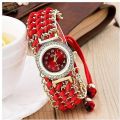 Luxury Diamond Bracelet Watch For Girls / Gold Quartz Gift Wrist Watches For Girls / Stylish Bracelets Rope Watches For Women. 