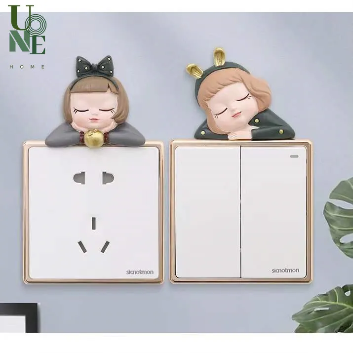 Uonehome%20ready%20to%20ship%E2%99%A5H044%20modern%20minimalist%203D%20Little%20Loli%20girl%20Swiss%20fire%20cartoon%20character%20home%20decor%20wall%20decal%20home%20decor%20plug%20-%20Image%203