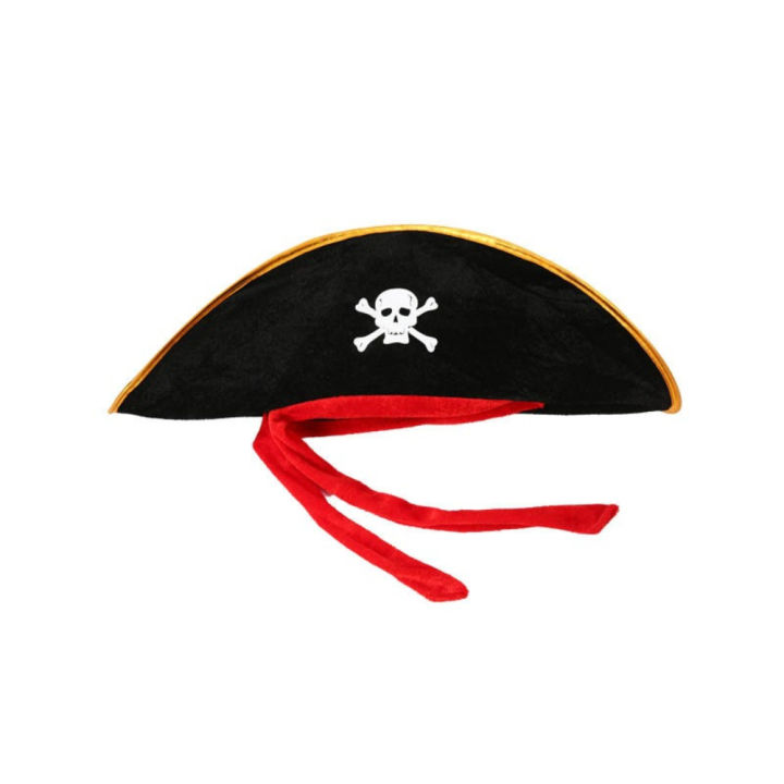 Halloween Pirate Hat Cap Decoration Halloween Masquerade Captain Cosplay Costume Props Pirate Theme Birthday Party
