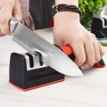 Multifunctional Kitchen 3 Segment High Quality Knife Sharpener Stainless Steel Household Hand Held Machine Effortlessly Enhance Blades Sharpness, Ensuring Optimal Cutting Performance And Durability. 