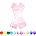 Girls Princess Accessories Kids Satin Bow Elsa Cinderella Gloves for Costume Children Birthday Halloween Party Cosplay . 