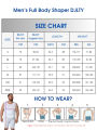 Men's Full Body Shaper Hide Gynecomastia Tummy Control Slimming Underwear Bodysuit Shapewear For Men. 