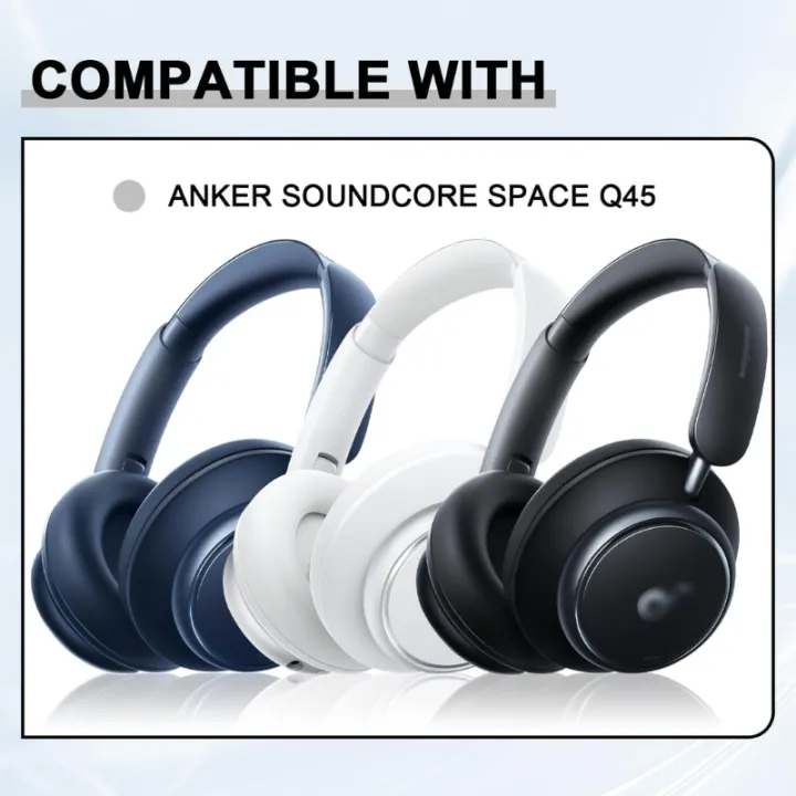 1%20Pair%20Original%20Replacement%20Ear%20Pads%20Cushions%20For%20Anker%20Soundcore%20Life%20Q45%20BT%20Anker%20Space%20Q45%20Headset%20Earpads%20Foam%20Cover%20-%20Image%203