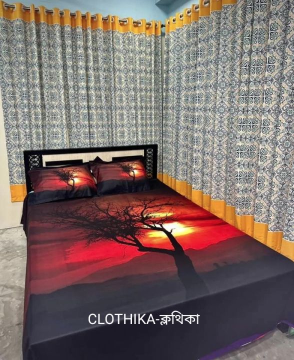 Digital Home tex Luxury Panel Fashionable Bed Sheet for Home Decoration from Clothika