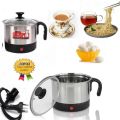 1/Pc  2 liter / 1 liter Multi Purpose Electric Heating Cup Kettle For Cooking And Travelling Use High Quality Mug All StainlessSteel Car Heating Kettle Water Heater Mug Auto Electric Kettle home. 