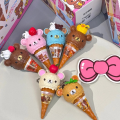 Anime Figure Kawaii Capsule Blind Box Ice Cream Bear Bead Chain Hanging Bag Doll Toy Model Decoration Pendant Birthday .