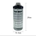 2L Large Capacity Plastic Water Cup, Portable Straw Water Bottle, Beverage Bottle with Time Marker, Suitable for Outdoor Sports. 