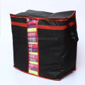 (Pack of 3) Clothes Storage Bag Black Red. 