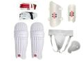 Pack of 5 hard ball cricket accessories+cricket thigh pads+ cricket Leg pads+cricket Elbow +cricket guard sporter set +5 accessories Cricket kit low price kit of 5 for right handed batsmans 5 pack kit available for all all Age groups kids kit Adult kit. 