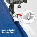 Sewing Rolled Hemmer Foot, 6Mm Wide Rolled Hem Presser Foot Sewing Machine Presser Foot Hemmer Foot, Hemming Foot Kit for Sewing Rolled Hemmer Presser Foot  1 pcs. 