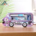 Disney Frozen Car Student 6 in 1 Cartoon 3D truck pencil case with stationery set double layer iron pencil holder kids stationery Stationery Box Pencil Sharpener Eraser Set Children's Learning Gifts Boys and Girls Pencil Case Prizes.