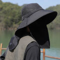 Summer Sun Hats UV Protection Outdoor Hunting Fishing Cap For Men Women Hiking Camping Visor Bucket Hat Neck Flap Fisherman Hat. 