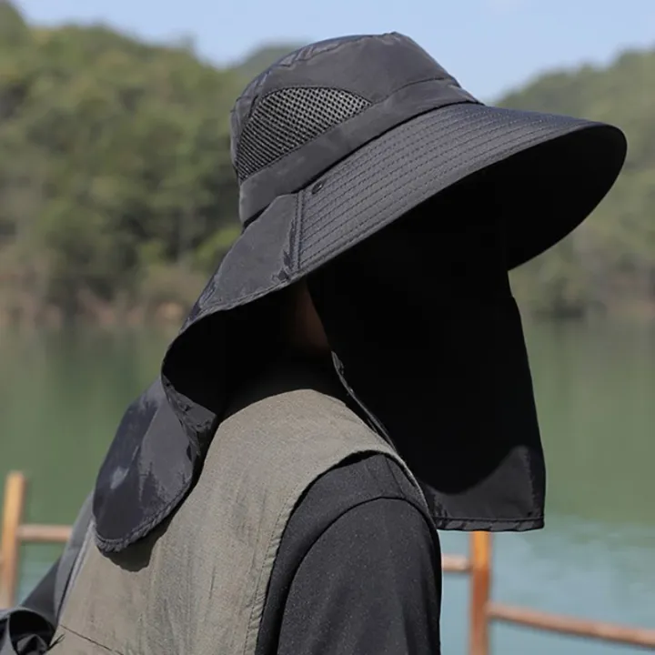 Summer%20Sun%20Hats%20UV%20Protection%20Outdoor%20Hunting%20Fishing%20Cap%20For%20Men%20Women%20Hiking%20Camping%20Visor%20Bucket%20Hat%20Neck%20Flap%20Fisherman%20Hat%20-%20Image%204