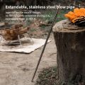Outdoor Camping Blow Fire Tube Blowpipe Collapsible High Effective Tiny Beach Garden Tool Camping Equipment Blowing Fire Stick. 
