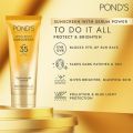 POND'S Serum boost sunscreen prevent and fade dark patches with the power of SPF 35 and NIACINAMIDE-C Serum 15g. 