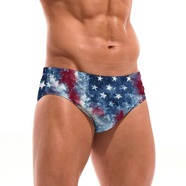 Ink-dyed%20Star-print%20Swim%20Trunks%20Stretchy%20Soft%20Skin-friendly%20Mens%20Triangle%20Trunks%20Beach%20Carnivals%20Swimming%20Bathing%20Retro%20Swimsuit%20-%20Image%207