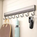 Kitchen Storage Rack Aluminum Alloy Hook Rack Wall Mounted Kitchen Utensil Storage Rack Bathroom Robe Towel Hanger. 