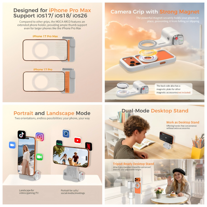 COMITOK%20MOCA%20ARCO%20Magnetic%20Camera%20Grip%20for%20iPhone%20Series%20Detachable%20Remote%20IOS17/18/26%20Handle%20Holder%20for%20Vlog%20Recording%20Selfie%20-%20Image%206