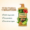 Dabur Vatika Ayurvedic Shampoo - 650ml | Damage Therapy | With Power of 10 ingredients for solving 10 hair problems| No Parabens | For all hair types. 