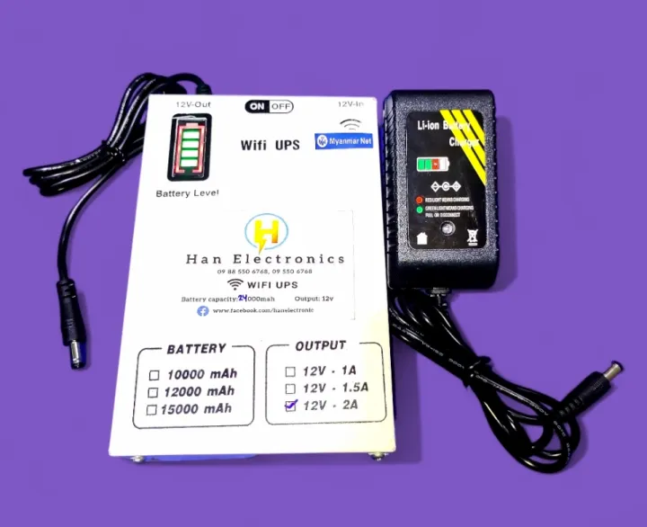 myanmarnet tvie & all wifi ups 24000mah