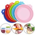 Reusable 3 In 1 Pet Food Can Silicone Cover Dogs Cats Storage Tin Cap Lid Seal Cover Pet Supplies Suitable For 8.5cm/7.5cm/6.5cm. 