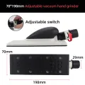 HIFESON Handheld Sander Manual Sandpaper Tool Sanding Block Dust Extraction Hand Polisher Grinding Machine For Metal Wood Work. 