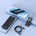 Kemove Mechanical Gaming Keyboard TMKB T63 ARGB Wired, Wireless 2.4GHz and Bluetooth Red Switches 60% Mechanical Gaming Keyboard. 