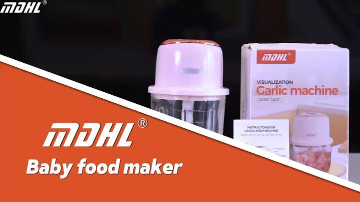 MDHL Brand High Quality Rechargeable Chopper with Super Sharp 6 Blades and 350ml Capacity High Transparent Glass Bowl with Rubber Grip Bottom Suitable for Modern Kitchen Compact Size Portable Kitchen Gadget