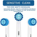 4/8/16 Pack Sensitive Gum Care Replacement Brush Heads Compatible with Oral b Braun Electric Toothbrush,White.