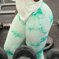 Seamless Tie-Dye Yoga Pants High Waist Peach Booty Leggings for Women - Print Workout Tights Butt Lifting Fitness Cross-Border.